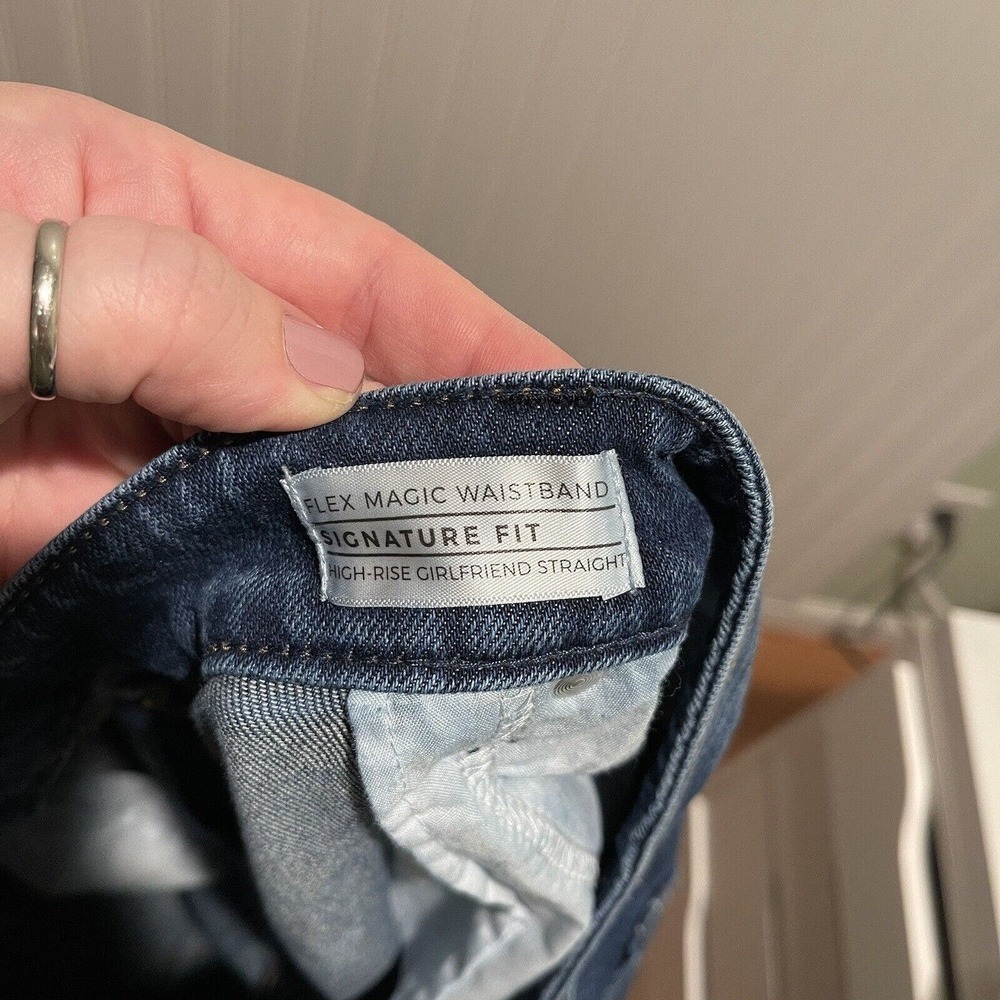 Lane Bryant High Rise Girlfriend Straight Jeans Flex Magic Waistband Size 22 - Picture 6 of 7